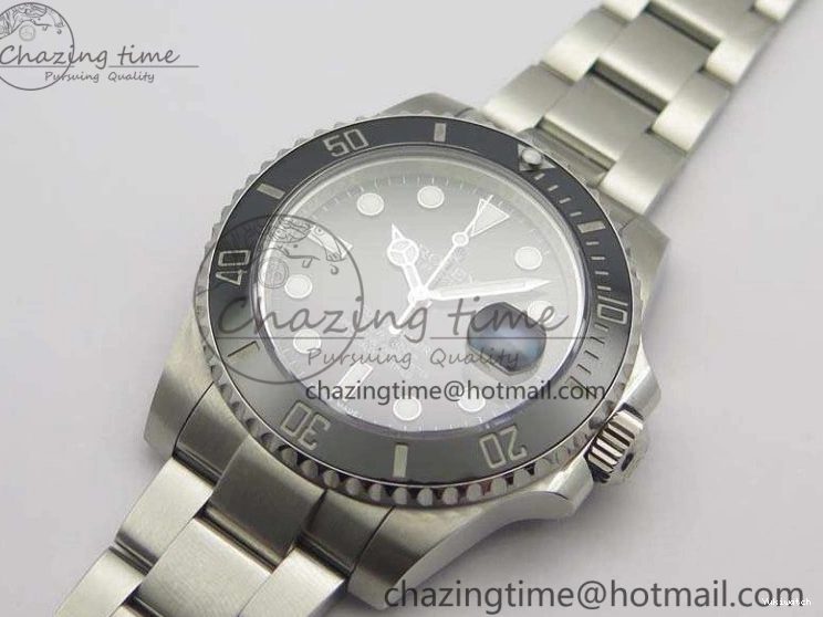 116610 Best 1:1 Edition Submariner 904L Bracelet Case SS Black SA3135 GMF And LN Ceramic 0111